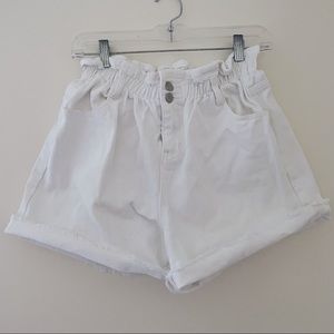 White Denim Shorts